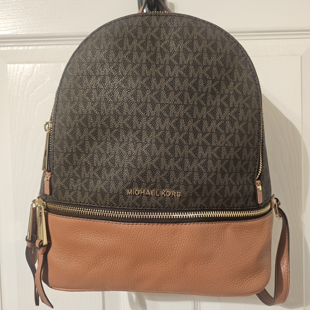 Michael Kors Black and Brown Backpack